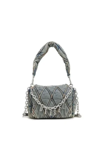 charm-d shoulder s Charm-D S-Small handbag in quilted denim