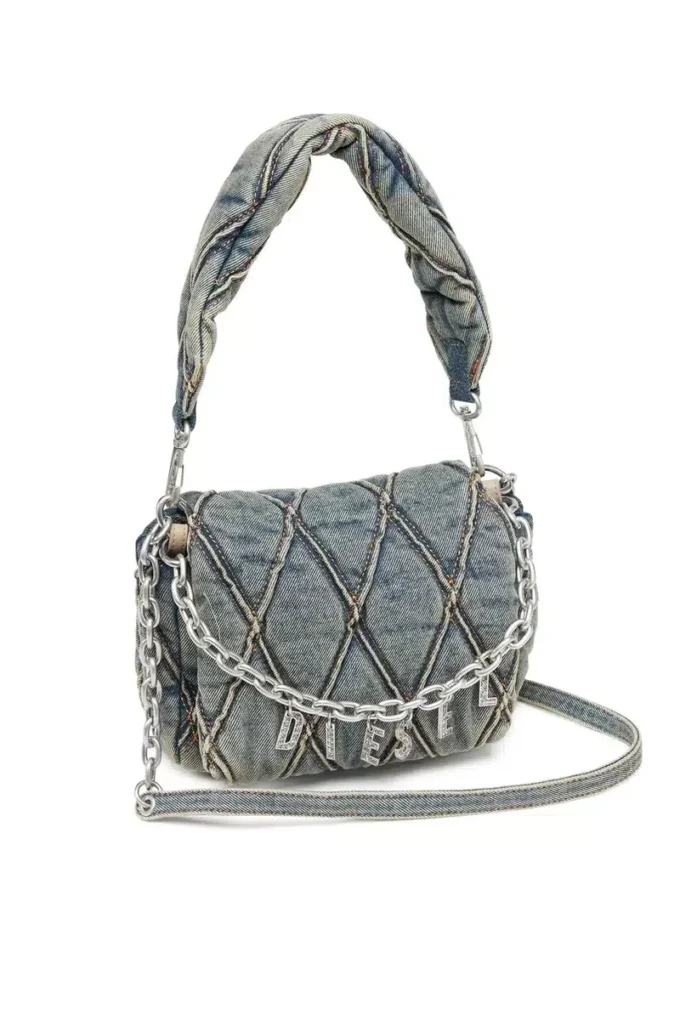 charm-d shoulder s Charm-D S-Small handbag in quilted denim charm-d shoulder s Charm-D S-Small handbag in quilted denim