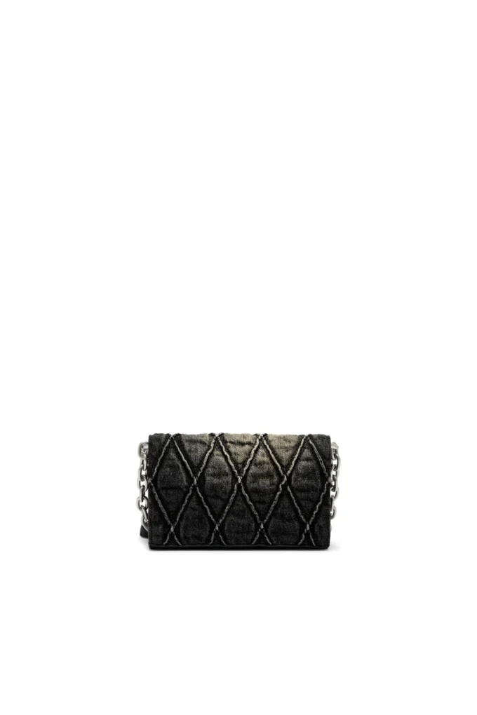 charm-d wallet strap Wallet purse in argyle quilted denim charm-d wallet strap Wallet purse in argyle quilted denim