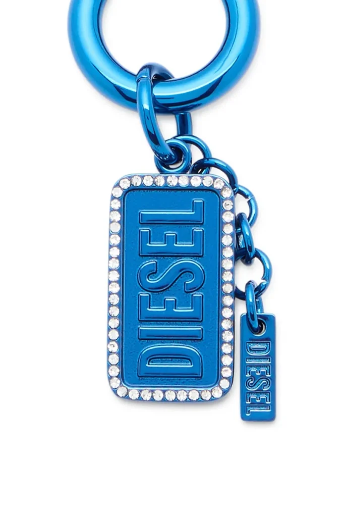 charm-diesel Metal keyring with Diesel logo and rhinestones charm-diesel Metal keyring with Diesel logo and rhinestones