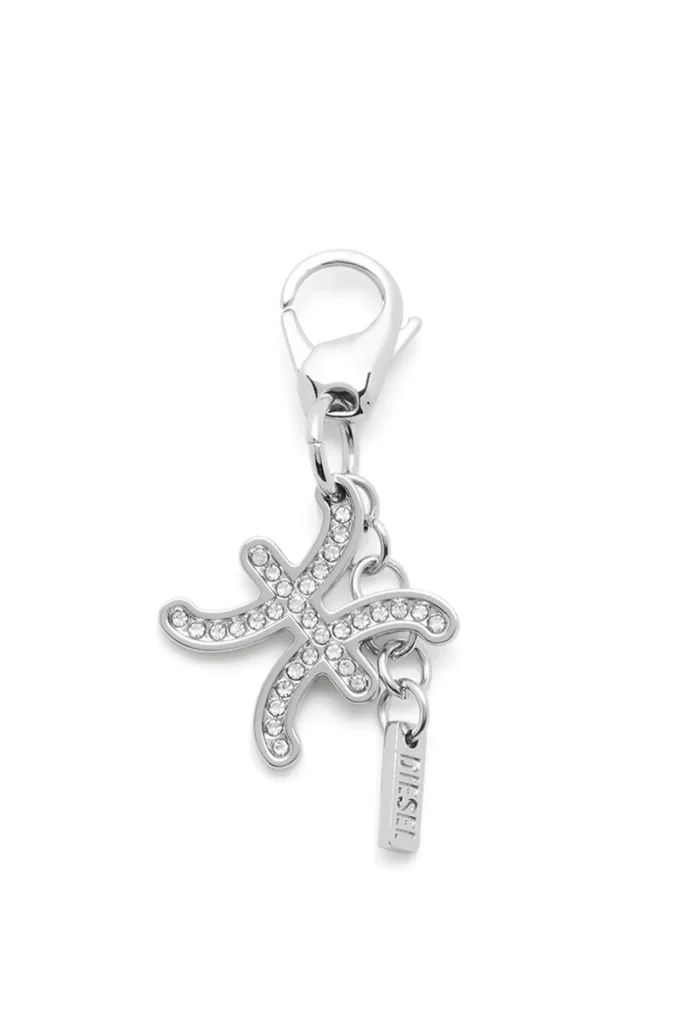 charm pisces Metal Pisces charm with rhinestones charm pisces Metal Pisces charm with rhinestones