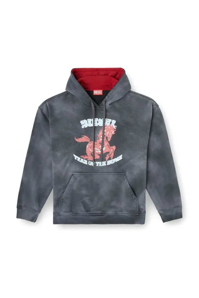 cl-s-boxt-hood-horse Hoodie tie-dye with horse graphic print cl-s-boxt-hood-horse Hoodie tie-dye with horse graphic print