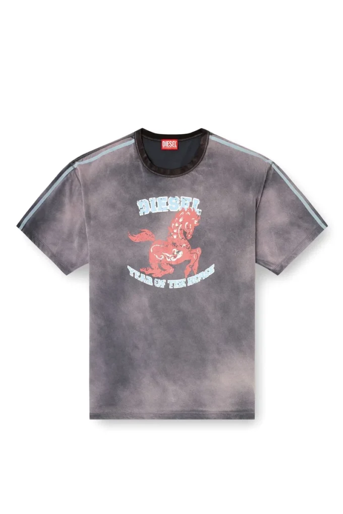 cl-t-boxt-horse Cotton T-shirt with horse graphic print
