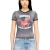 cl-t-uncutie-horse Cotton stretch T-shirt with horse graphic print