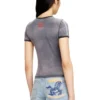 cl-t-uncutie-horse Cotton stretch T-shirt with horse graphic print