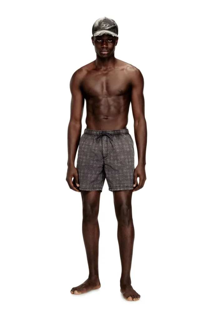 conor-43-dnm Swim shorts with faded houndstooth pattern