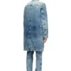 d-aberd-fsh1 Coat in lasered cotton-hemp denim d-aberd-fsh1 Coat in lasered cotton-hemp denim