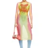 d-afnic Layered midi dress with lyrics print d-afnic Layered midi dress with lyrics print