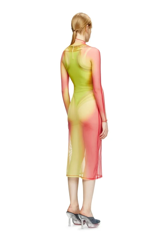 d-afnic Layered midi dress with lyrics print d-afnic Layered midi dress with lyrics print