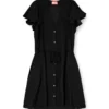 d-aikiri Cupro dress with V-neck and front buttons d-aikiri Cupro dress with V-neck and front buttons