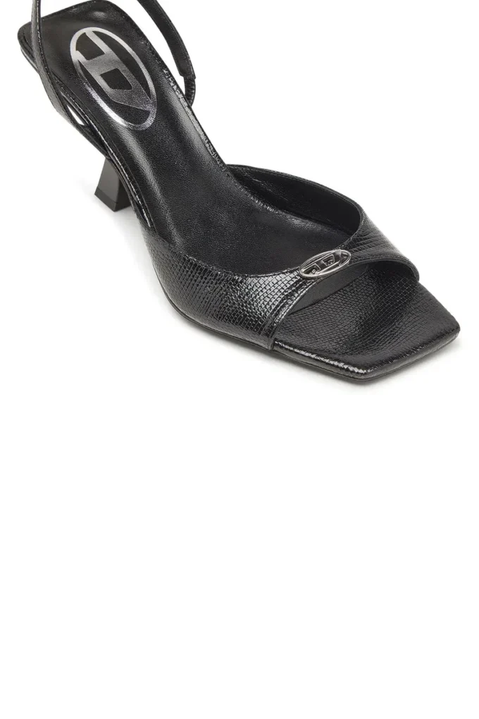 d-amber 75 sandal D-Amber-Slingback sandals in lizard-effect leather