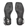 d-amber infra 0 D-AMBER – Sandal in leather with metallic logo d-amber infra 0 D-AMBER – Sandal in leather with metallic logo
