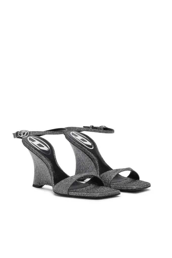 d-amber sandal wedge D-Amber-Wedge sandals in Lurex fabric d-amber sandal wedge D-Amber-Wedge sandals in Lurex fabric