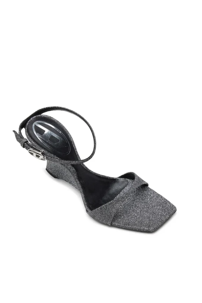 d-amber sandal wedge D-Amber-Wedge sandals in Lurex fabric d-amber sandal wedge D-Amber-Wedge sandals in Lurex fabric
