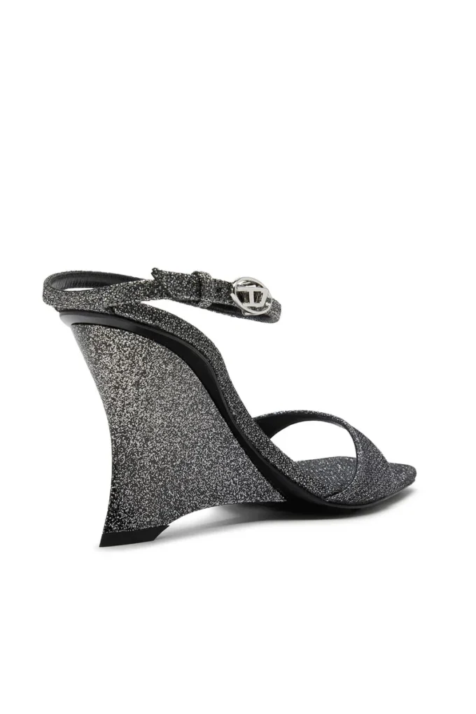 d-amber sandal wedge D-Amber-Wedge sandals in Lurex fabric d-amber sandal wedge D-Amber-Wedge sandals in Lurex fabric