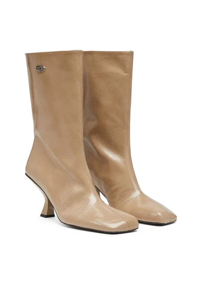 d-amber tube 75 D-Amber-Square-toe ankle boots with naplak effect