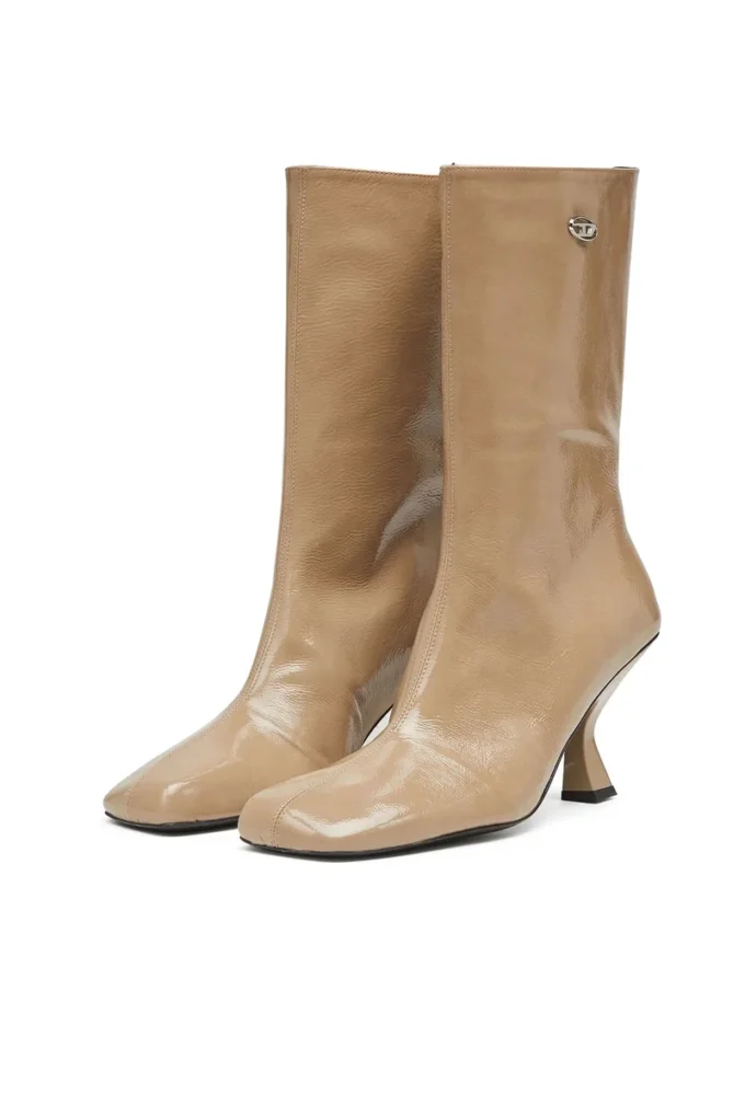 d-amber tube 75 D-Amber-Square-toe ankle boots with naplak effect
