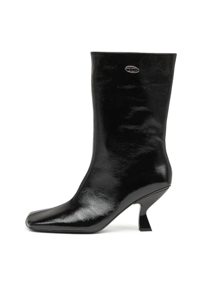 d-amber tube 75 D-Amber-Square-toe ankle boots with naplak effect