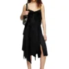 d-ancer Satin dress with raw-cut flounces d-ancer Satin dress with raw-cut flounces