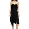 d-ancer Satin dress with raw-cut flounces d-ancer Satin dress with raw-cut flounces
