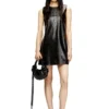 d-ares Coated mini dress with embossed Oval D d-ares Coated mini dress with embossed Oval D
