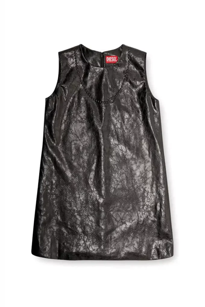 d-ares Coated mini dress with embossed Oval D d-ares Coated mini dress with embossed Oval D
