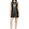 d-ares Coated mini dress with embossed Oval D d-ares Coated mini dress with embossed Oval D
