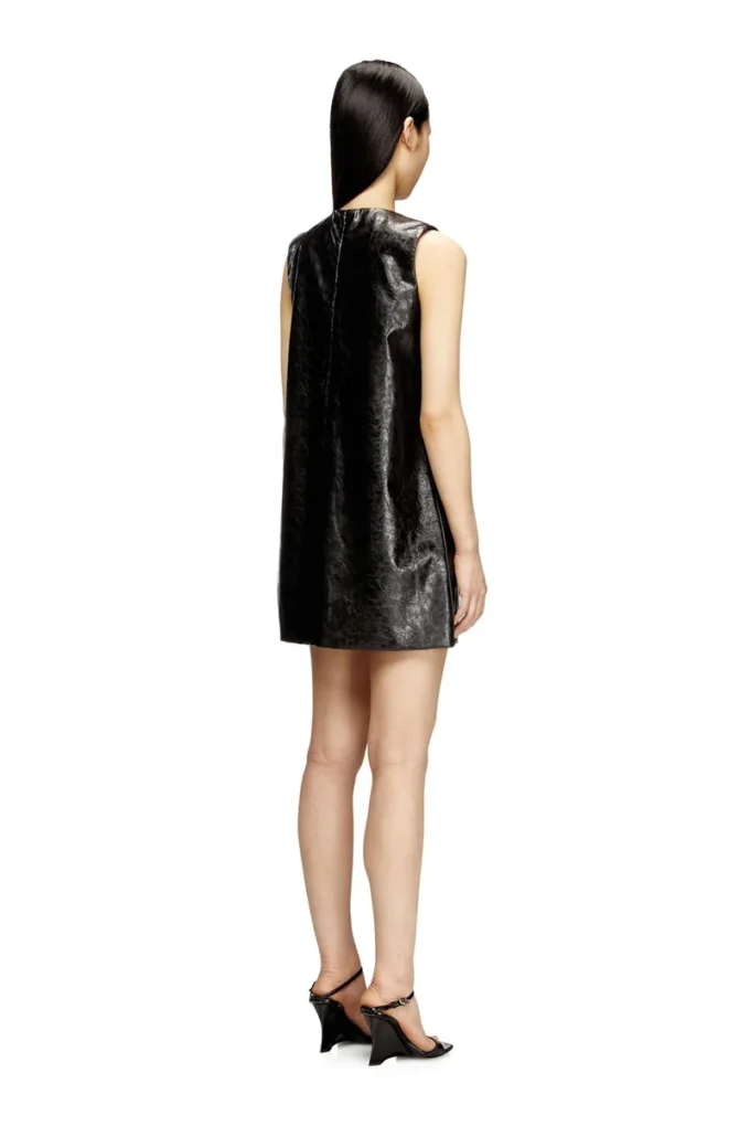 d-ares Coated mini dress with embossed Oval D d-ares Coated mini dress with embossed Oval D
