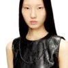 d-ares Coated mini dress with embossed Oval D d-ares Coated mini dress with embossed Oval D