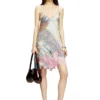 d-aria Viscose slip dress with Heraldic print