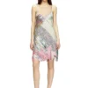 d-aria Viscose slip dress with Heraldic print
