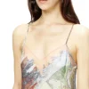 d-aria Viscose slip dress with Heraldic print