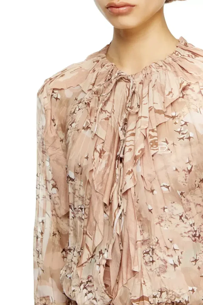 d-azzling-r1 Ruffled maxi dress in camo chiffon d-azzling-r1 Ruffled maxi dress in camo chiffon