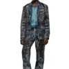 d-bla-dev-fse Blazer in pinstriped devoré denim d-bla-dev-fse Blazer in pinstriped devoré denim