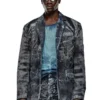 d-bla-dev-fse Blazer in pinstriped devoré denim d-bla-dev-fse Blazer in pinstriped devoré denim