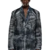 d-bla-dev-fse Blazer in pinstriped devoré denim d-bla-dev-fse Blazer in pinstriped devoré denim