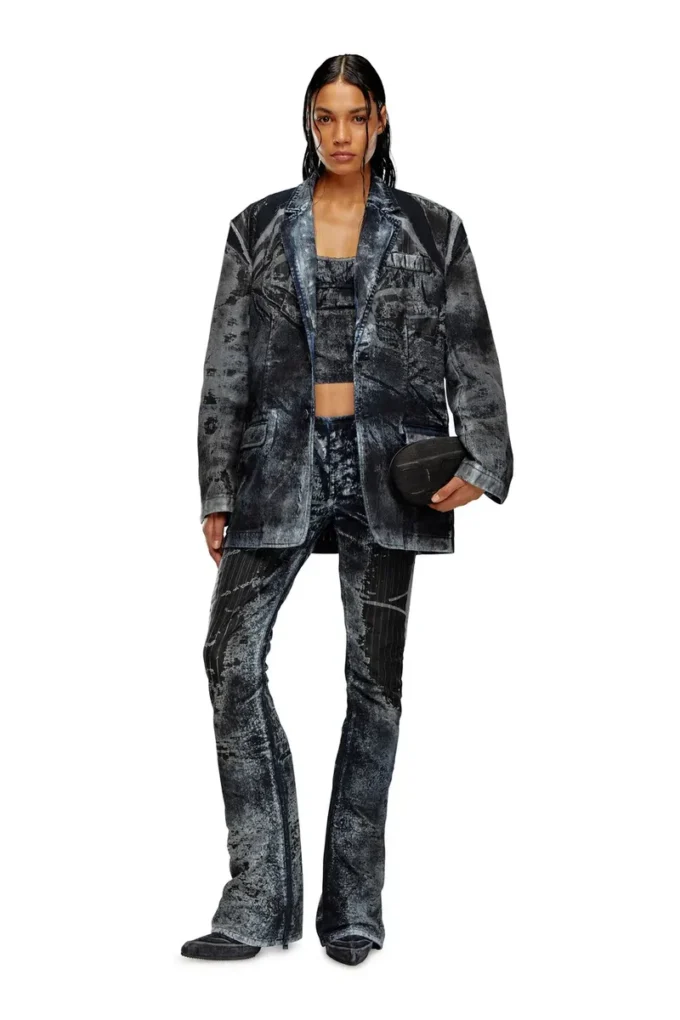d-bla-dev-fse Blazer in pinstriped devoré denim d-bla-dev-fse Blazer in pinstriped devoré denim