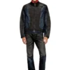 d-blenk-s Biker-style jacket in bicolour denim d-blenk-s Biker-style jacket in bicolour denim