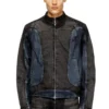d-blenk-s Biker-style jacket in bicolour denim d-blenk-s Biker-style jacket in bicolour denim