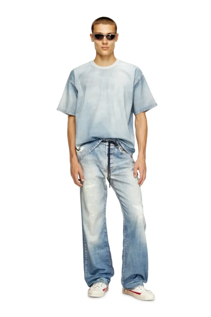 d-box jogg T-shirt in printed bleach-effect JoggJeans