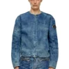 d-calur-fse Denim jacket with biker zip details d-calur-fse Denim jacket with biker zip details
