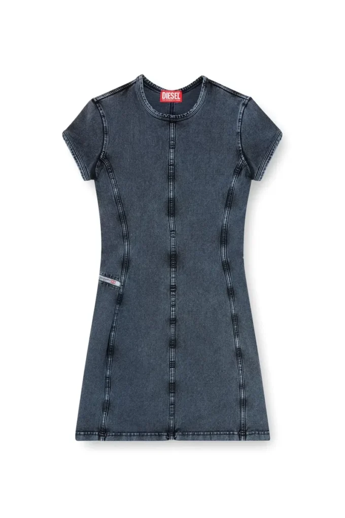 d-cupsleeves Mini dress in denim-look jersey d-cupsleeves Mini dress in denim-look jersey