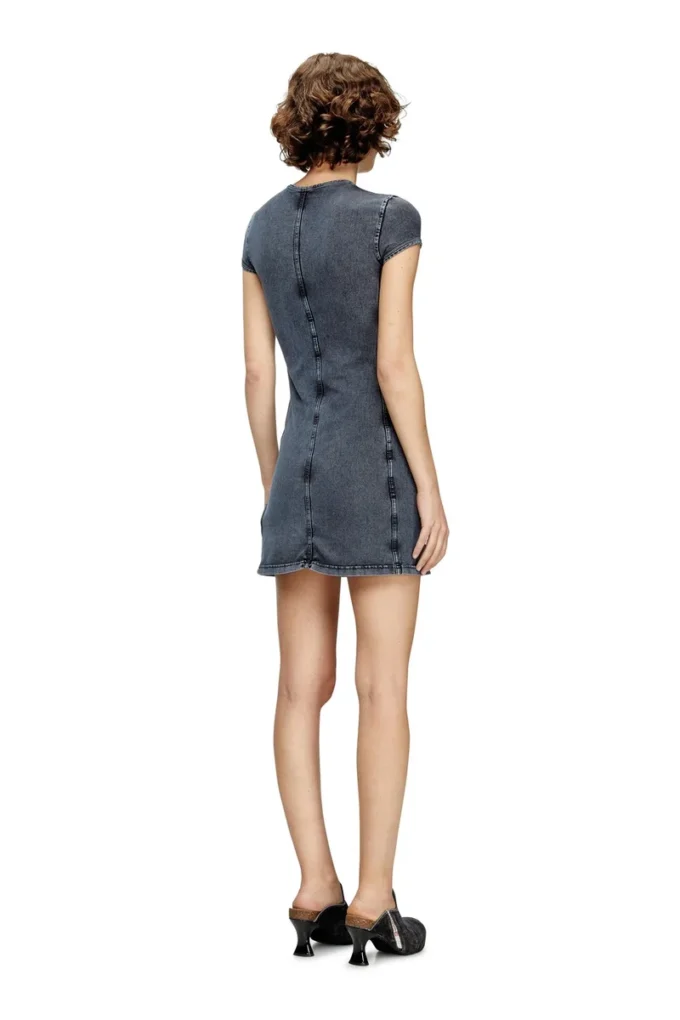 d-cupsleeves Mini dress in denim-look jersey d-cupsleeves Mini dress in denim-look jersey