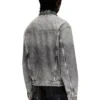 d-denver-s Denim trucker jacket with tonal leather trims d-denver-s Denim trucker jacket with tonal leather trims