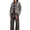d-denver-s Denim trucker jacket with tonal leather trims d-denver-s Denim trucker jacket with tonal leather trims