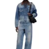 d-denver-s1 Denim trucker jacket with contrast leather trims d-denver-s1 Denim trucker jacket with contrast leather trims