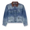 d-denver-s1 Denim trucker jacket with contrast leather trims d-denver-s1 Denim trucker jacket with contrast leather trims