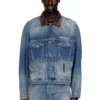d-denver-s1 Denim trucker jacket with contrast leather trims d-denver-s1 Denim trucker jacket with contrast leather trims