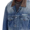 d-denver-s1 Denim trucker jacket with contrast leather trims d-denver-s1 Denim trucker jacket with contrast leather trims
