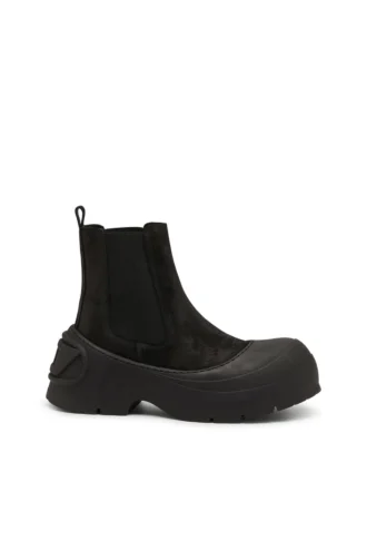 d-donald beatle D-Donald-Chelsea boots in waxed suede and rubber